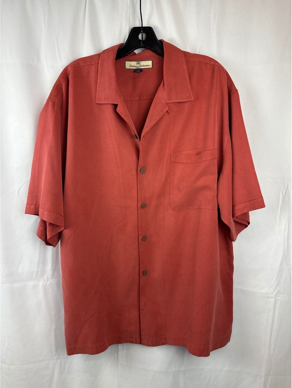 Tommy Bahama Men's Silk Short Sleeve Button-Up Shirt Size L